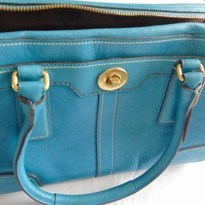 blue mid size purse